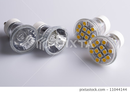 Modern LED bulbs with classic old bulbs 11044144