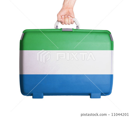 Used plastic suitcase with stains and scratches Used plastic suitcase with stains and scratches 11044201