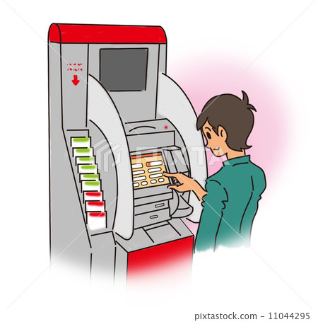 ATM usage illustration ATM usage illustration 11044295