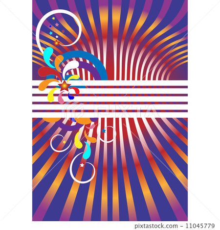 Banner with bright rays and decor. Banner with bright rays and decor. 11045779