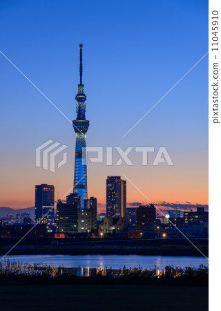Tokyo Sky Tree at dusk 11045910
