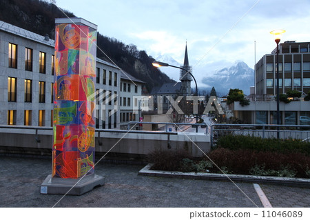 The streets of Vaduzu, the capital of the capital Liechtenstein 11046089