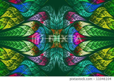 Multicolor beautiful fractal pattern. Computer generated graphic Multicolor beautiful fractal pattern. Computer generated graphic 11046104