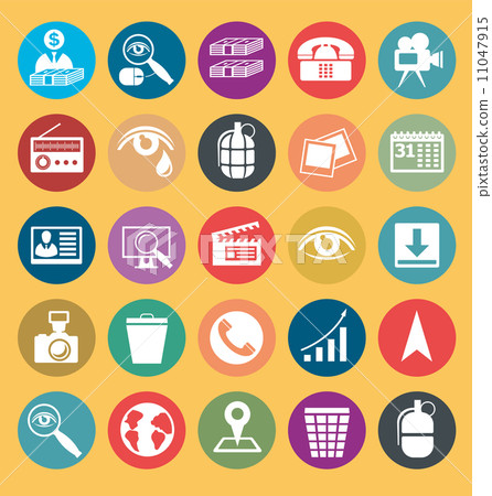 Vector Flat Style Icons - Stock Illustration [11047915] - PIXTA