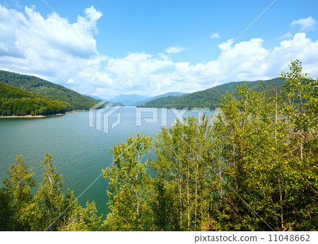 Lake Vidraru summer landscape (Romania). Lake Vidraru summer landscape (Romania). 11048662