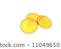 Slice of fresh orange isolated on white background 11049650