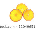 Slice of fresh orange isolated on white background 11049651