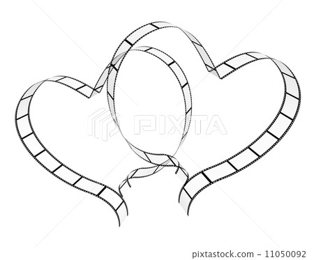 Two filmstrips in hearts shape 11050092