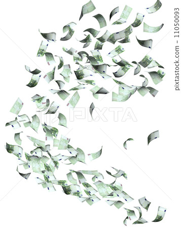 Flying banknotes of euro 11050093