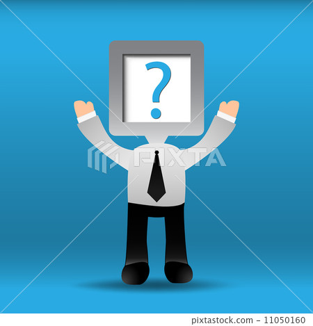 Businessman with speech bubble and question mark.EPS10 Businessman with speech bubble and question mark.EPS10 11050160