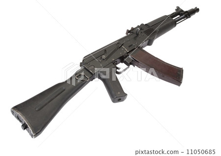 modern assault kalashnikov rifle on white 11050685