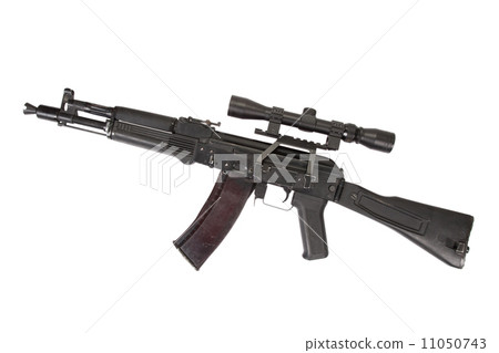 modern assault rifle on white modern assault rifle on white 11050743