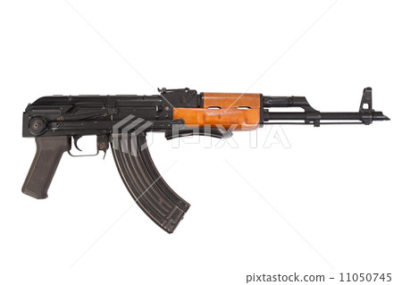 Kalashnikov airborn version assault rifle on white Kalashnikov airborn version assault rifle on white 11050745