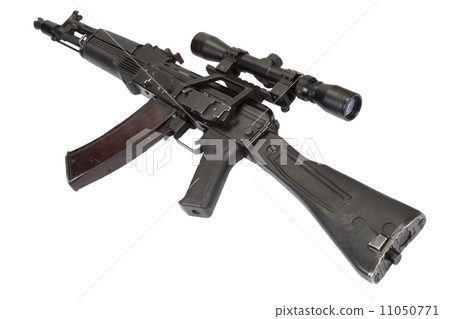 modern assault kalashnikov rifle on white modern assault kalashnikov rifle on white 11050771