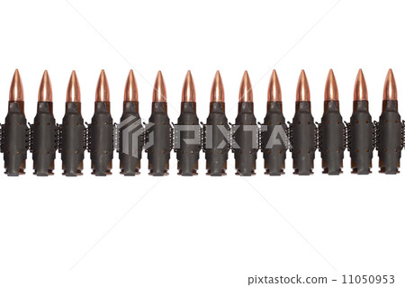 ammunition belt on white background ammunition belt on white background 11050953