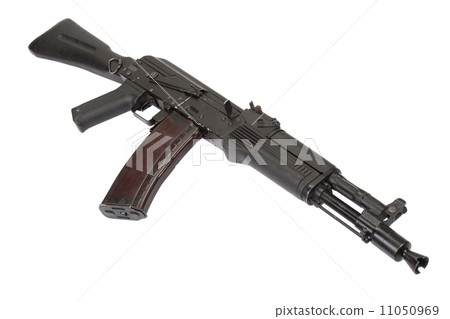 modern assault kalashnikov rifle on white 11050969