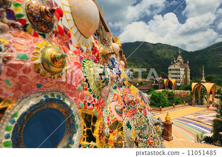 Colourful temple in Thailand 11051485