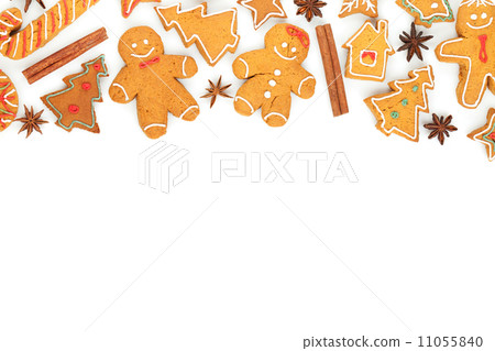 Homemade various christmas gingerbread cookies 11055840