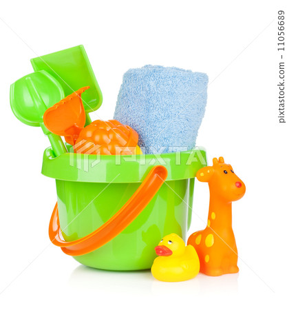 Beach baby toys and towel 11056689