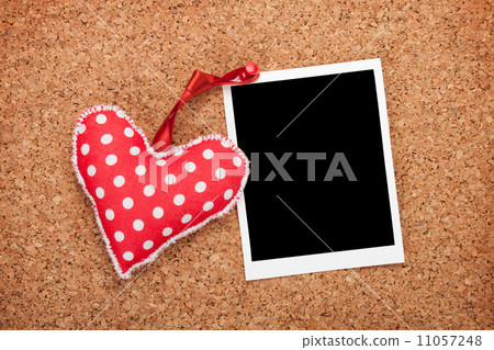 Blank instant photo and red heart Blank instant photo and red heart 11057248