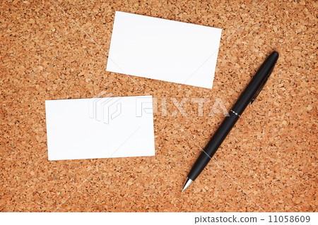 Two business cards and pen 11058609