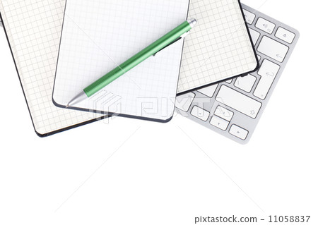 Office supplies and computer keyboard Office supplies and computer keyboard 11058837