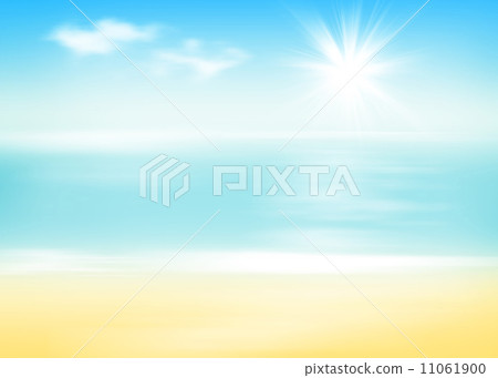 Beach and sea with sunny sky 11061900