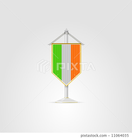 Illustration of national symbols of European countries. Ireland. 11064035