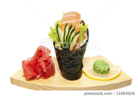 Japanese cuisine in the restaurant temaki with meat fish salmon 11064926