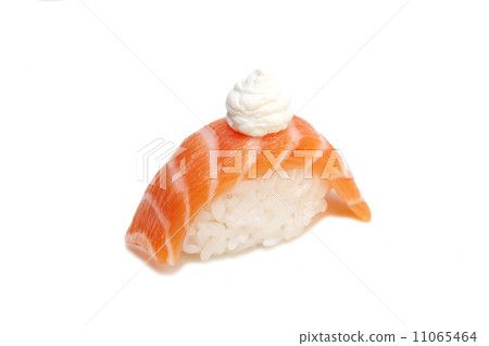 Japanese rolls in a restaurant with fish and vegetables 11065464