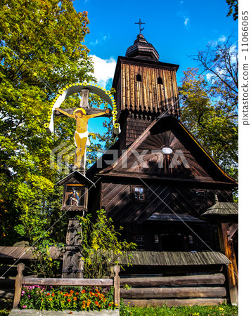 Old wooden church in Roznov museum Old wooden church in Roznov museum 11066065