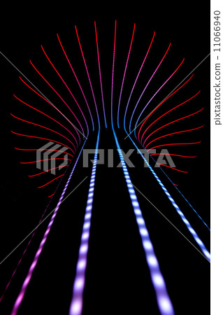 Neon abstract background of lines and bokeh Neon abstract background of lines and bokeh 11066940