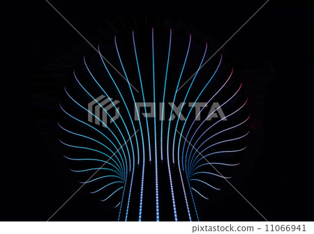 Neon abstract background of lines and bokeh Neon abstract background of lines and bokeh 11066941