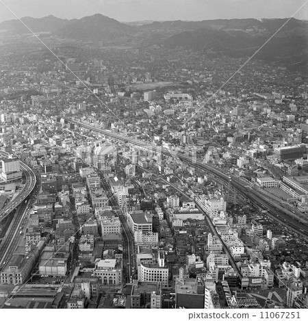 1972 Aerial shoot Motomachi station area 11067251