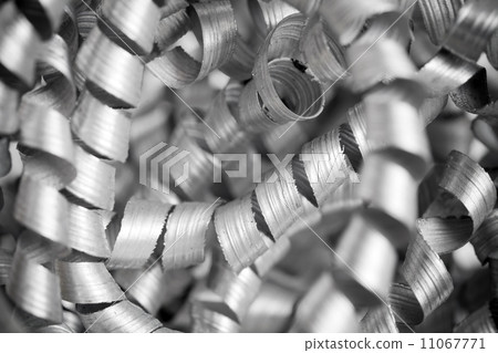 Metal shaving closeup photo 11067771