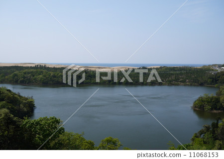 Tottori sand dune and Takanaga Pond Tottori sand dune and Takanaga Pond 11068153
