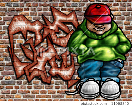 Graffiti art on wall 11068840