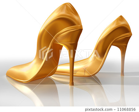 Gold high heels Gold high heels 11068856