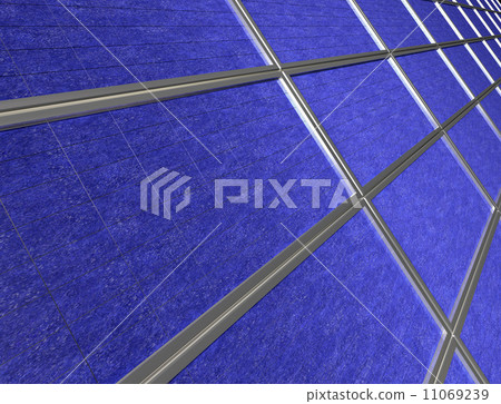 Close up of solar panel array 11069239