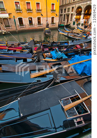 Venice Italy Gondolas on canal Venice Italy Gondolas on canal 11069429