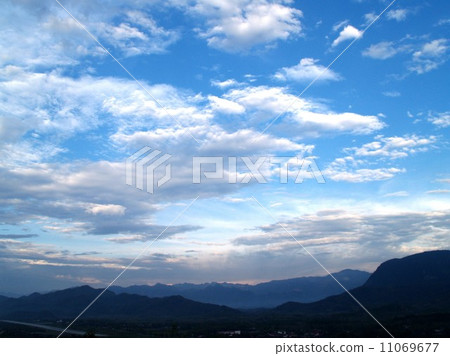 different colorful sky clouds set 11069677