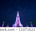 黎明寺，曼谷，泰國夜視圖 11071622