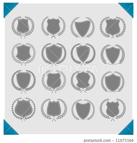 Shields and laurel wreath collection. Shields and laurel wreath collection. 11073166