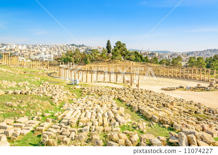 Oval form of Jellash ruins (Jordan, Jellash) 11074227