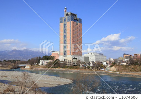 Gunma prefectural office and Tone River Gunma prefectural office and Tone River 11074606