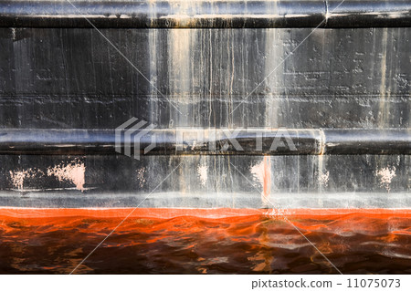 Cargo ship black hull texture with red waterline 11075073