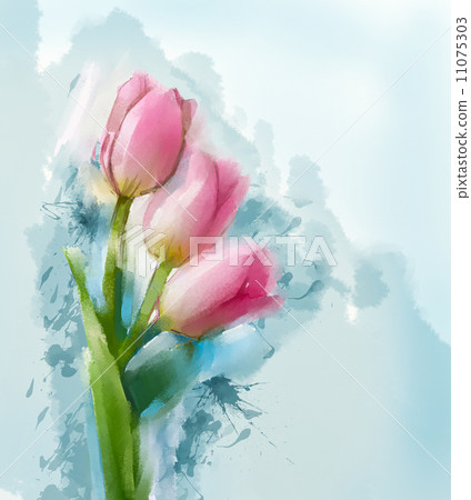 Tulips flowers painting 11075303