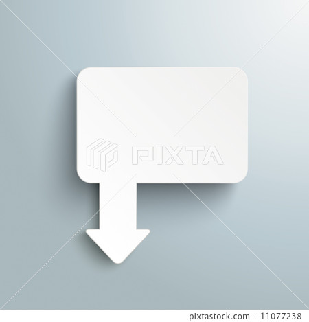 White Arrow Board Grey Background PiAd 11077238