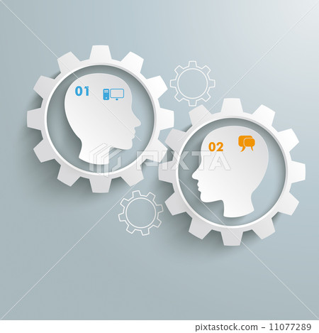 Employee Cooperation Workflow 2 Heads PiAd 11077289