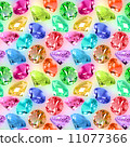Seamless pattern of motley crystals 11077366